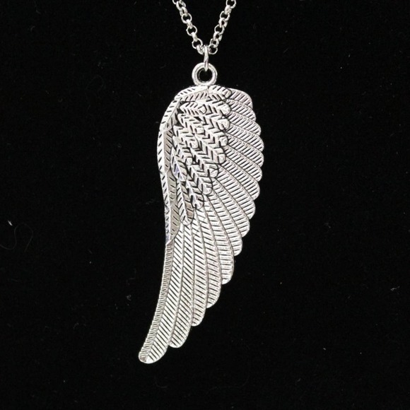 New Fashion Silver Tone Angel Wing Pendant Necklace N103 - Picture 1 of 3